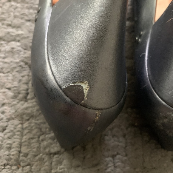 VINTAGE MAUD FRIZON PARIS PUMPS with Studs GRAY METALLIC size 8 - Picture 8 of 9